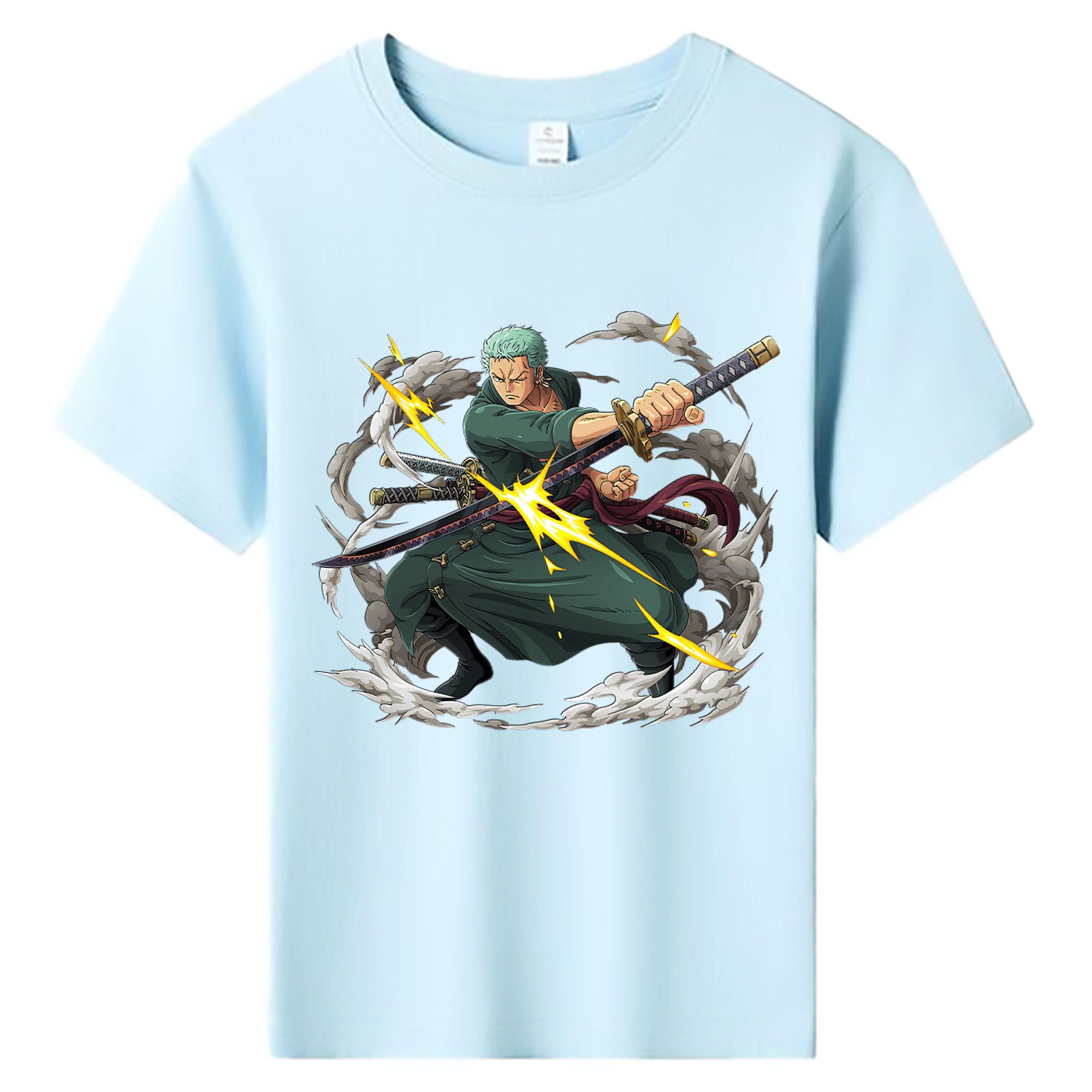 ワンピース ロロノア・ゾロ ONE PIECE Roronoa Zoro 綿100％キッズTシャツ（フロントプリント）